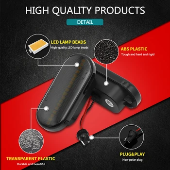 

LED Dynamic Side Marker Turn Signal Lights For VW Golf 3 4 Bora Polo SB6 Passat 3BG Seat Ibiza 6L Leon 1M Skoda Octavia 1U