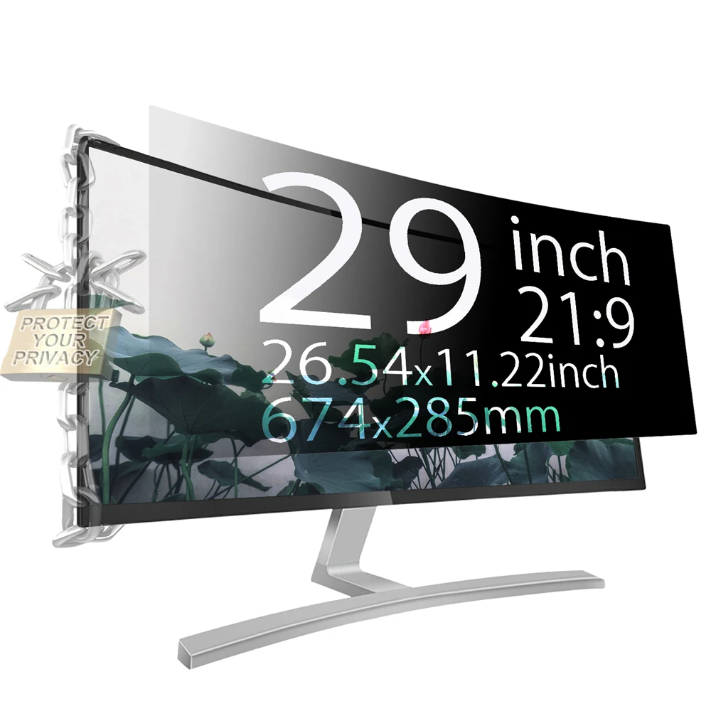 

YOSON 29 inch 674mm*285mm Screen Privacy Filters For 21:9 Anti-Glare Monitor Filter Privacy Screen Protector