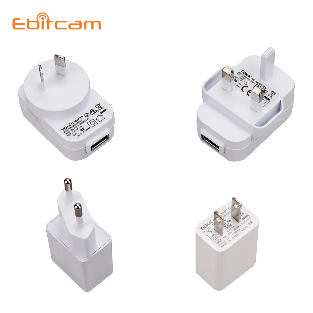 

Ebitcam USB Power Supply 5V 1.2A Power Charger EU / US / AU / UK USB Power Adapter for Cloud IP Camera