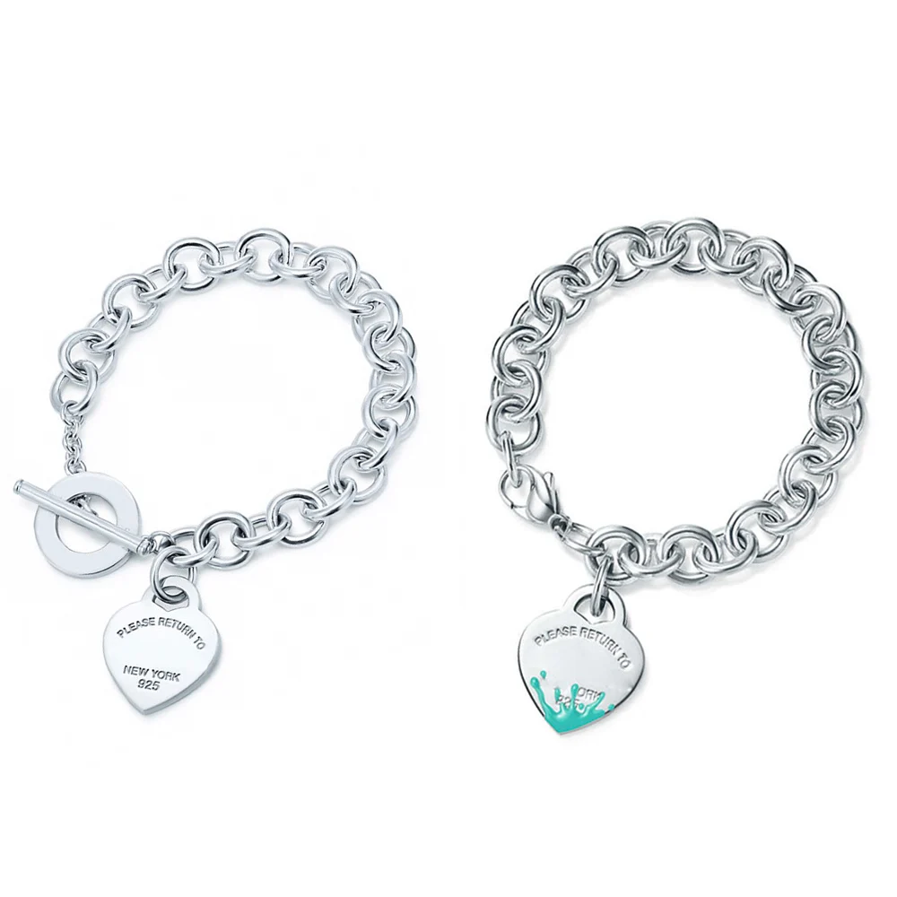 YS charm bracelet из стерлингового серебра пробы, высокая версия,, TIF love, Очаровательная цепочка-браслет в виде веревки, тренд, передний край, индивидуальность f