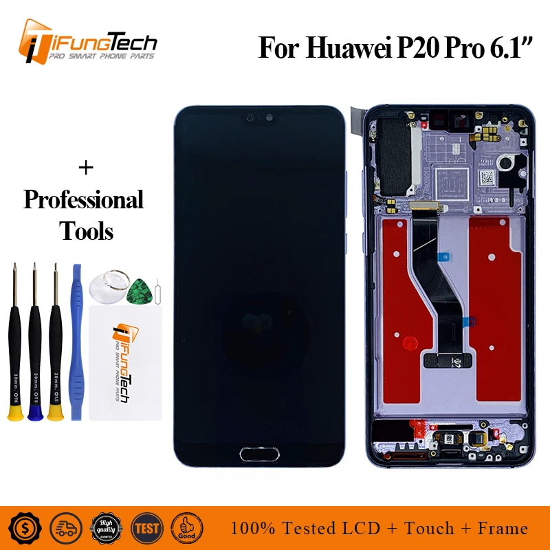 ЖК дисплей с сенсорным экраном и дигитайзером в сборе для Huawei P20 Pro Plus сменный
