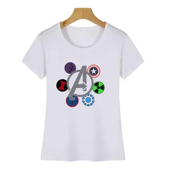 

Lus Los Marvel Avengers T-shirt Superhero Ironman Novelty Punk Brand T Shirt Casual Hip Hop Anime Women Top Tee