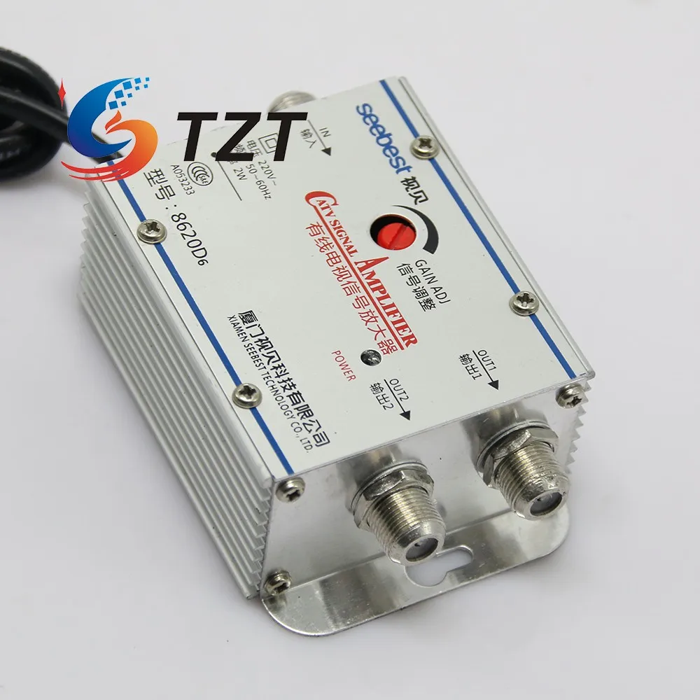 TZT SB-8620D6 2 way CA ТВ усилитель сигнала спутниковый кабель ТВ разделитель усилителя сигнала Усилитель CA tv 20DB