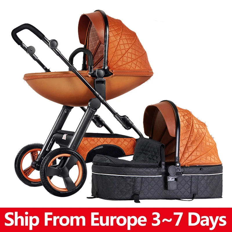 Carrito de bebé plegable de alto paisaje, carrito de viaje portátil ligero, cochecito para niños recién nacidos, silla de bebé cochecito para niños