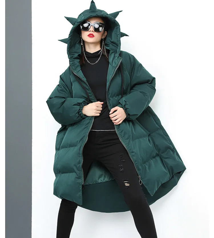 Max LuLu модная Корейская женская готическая одежда женские зимние куртки теплые стеганые пальто Повседневная парка с длинным капюшоном плюс размер