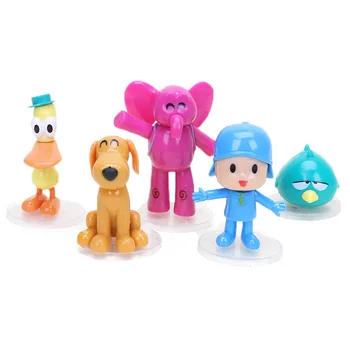 

5pcs/set Pocoyo Toys Pocoyo ELLY PATO Loula Sleepy Bird PVC Action Figures Elephant Duck Model Doll Toy Party Supplies