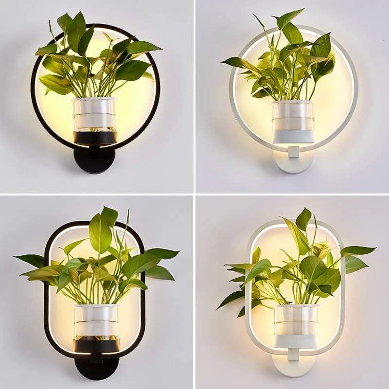 DIY комнатные растения светодиодный настенный светильники бра для дома Декор в