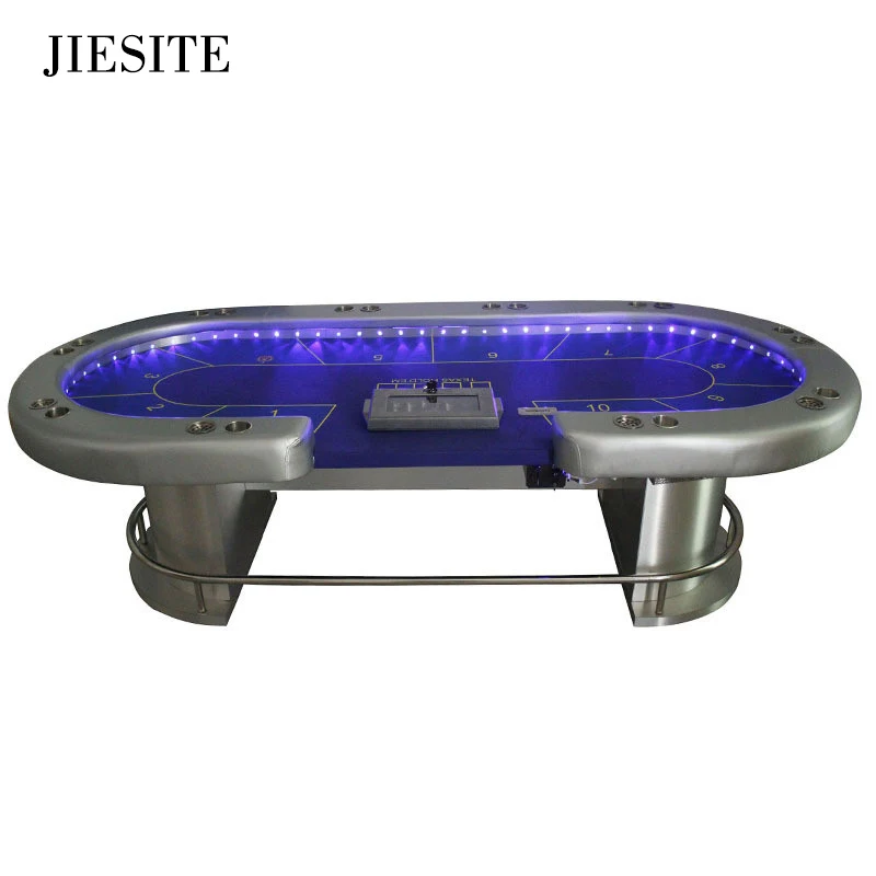 JIESITE-280*140 см 6 цветов казино покер стол Техасский Холдем баккара площадь tale с 10 игроков