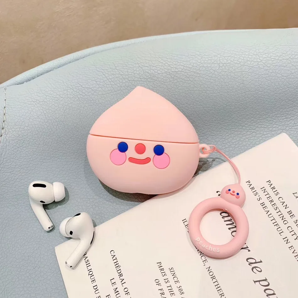 3D чехол для наушников для Airpods Pro Чехол силиконовые фрукты груша Мультяшные наушники/Earpods чехол для Apple Air pods Pro 3 чехол Брелок - Цвет: 103A3
