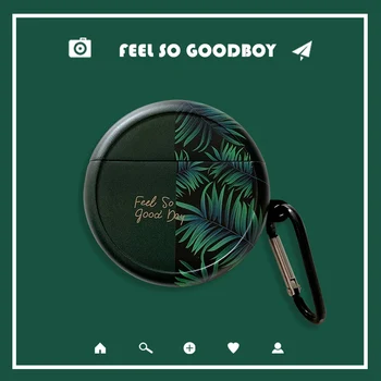 

Retro Leaf Earphone Case For Huawei Freebuds 3 INS Palm Leaves Earphone Protect Cover For freebuds Free Buds 3 Soft IMD Cases