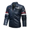 Fashion Brand Men's Retro PU Jackets 2022 Men Slim Fit Motorcycle Leather Jacket Outwear Male Warm Bomber Military Outdoor Coat ► Photo 2/6