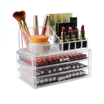 

Acrylic Multifunction Makeup Organizer Clear Jewelry Storage Box Lipstick Collection Case Cosmetic Dust-proof Storage Box