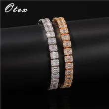 Роскошные брендовые Модные мужские AAA+ Циркон медные браслеты золото серебро цвет Лестница кубический iced out браслет в стиле панк хип хоп ювелирные изделия ddlg