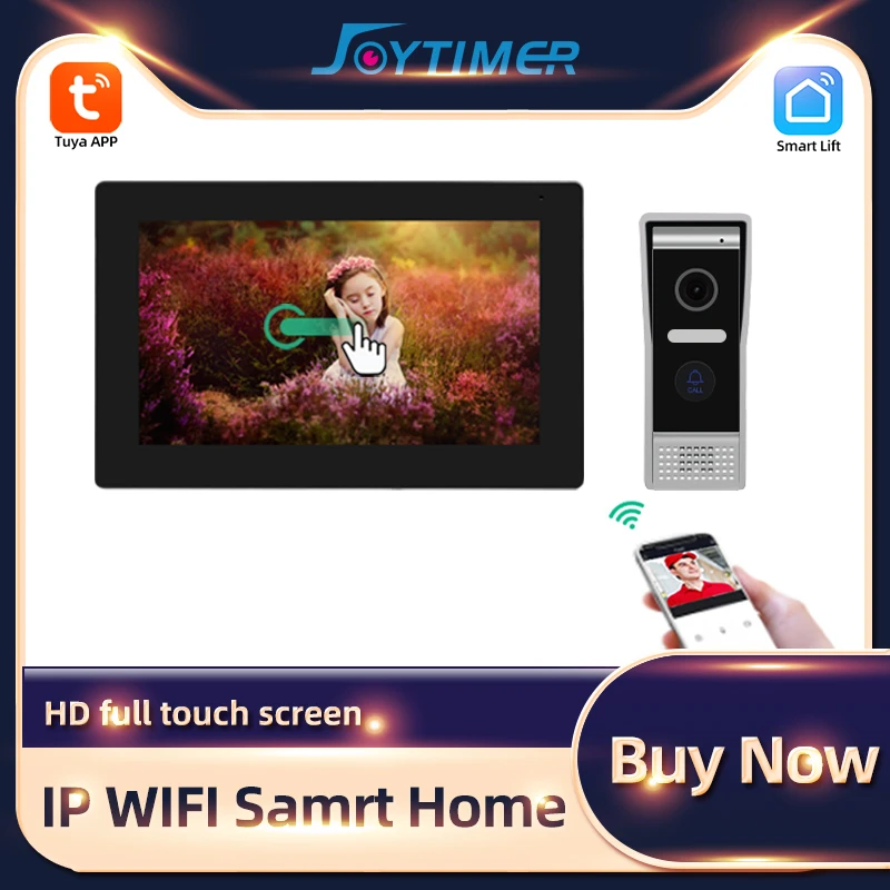 audio door phone Joytimer IP System Video Intercom  Wireless Video Door Phone Tuya Smart Home For home indoor Monitor Motion Detection Doorbell audio door phone system