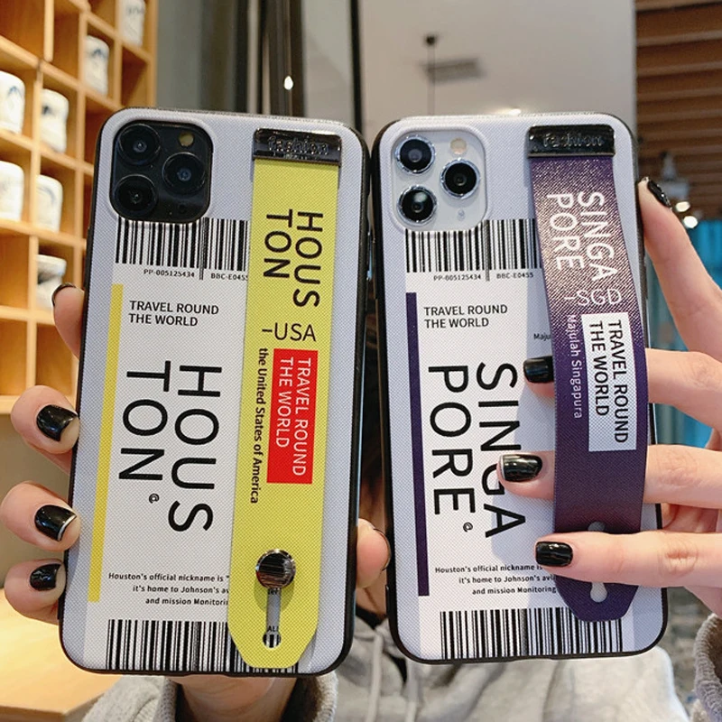 Новый Модный чехол держатель для телефона iphone 7 11 SE XS max XR 6 6s 8 plus цветной с ремешком