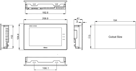 MT4434TE MT4434T Kinco GL070 GL070E HMI сенсорный экран 7 дюймов 800*480 Ethernet MT4434TE MT4434T