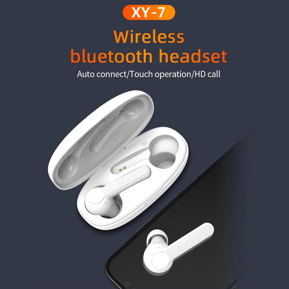 TWS XY-7 стерео Bluetooth 5,0 наушники Smart Touch True беспроводные наушники Handsfree HD вызов в ухо спортивные наушники с микрофоном