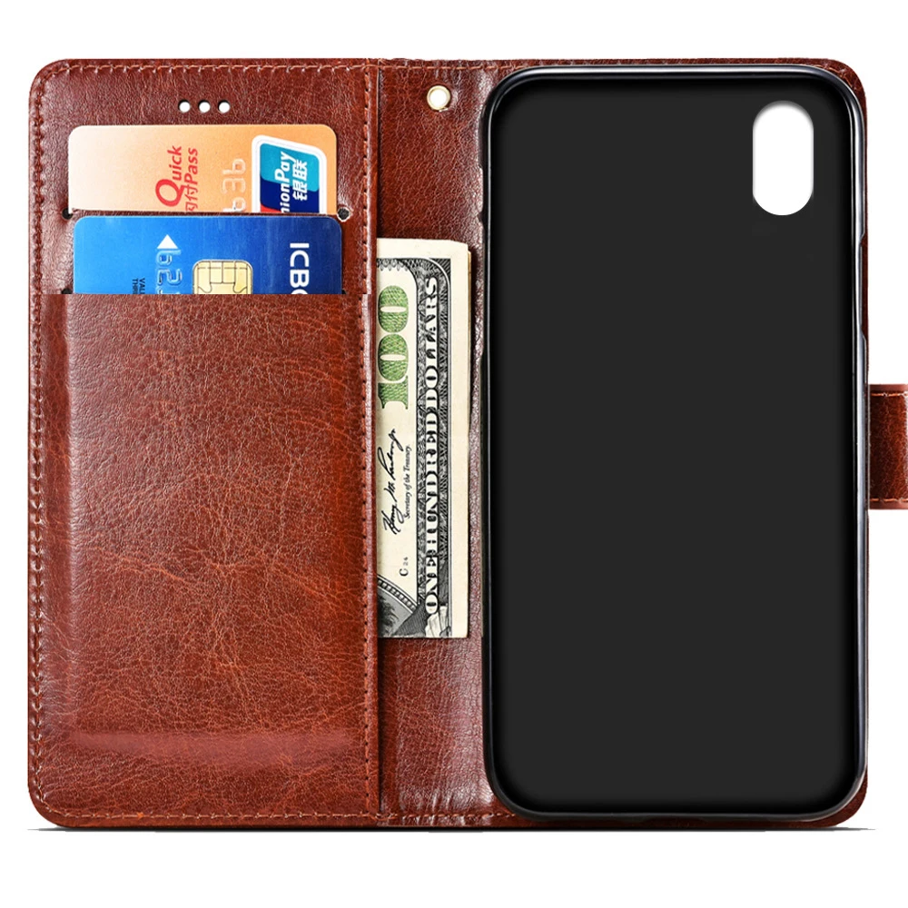 Роскошный качественный кожаный чехол-кошелек для iphone 6, 6 S, 7, 8 ...