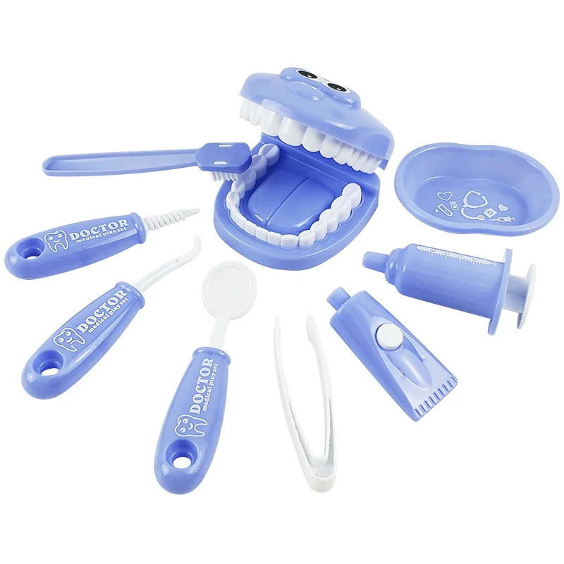 Kit de Médecin pour Enfants Jouet de Dentiste, 9 Pièces Outils de Dentiste  Enfants Semblant Jouer Dentiste Vérifier Le Jouet de Modèle de Dent, Jouet