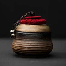 Японский стиль, грубая керамика, банка для хранения чая, ручная работа, винтажная Caddy кофейная канистра, контейнер, баночки для домашнего чая, посуда, аксессуары, ремесла