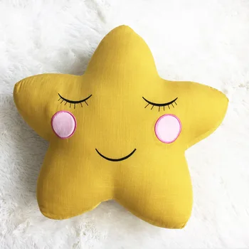 

Dropshipping Cotton Linen Stuffed Star Cushion Baby Star Pillow Dolls Teepee Tent Cushions