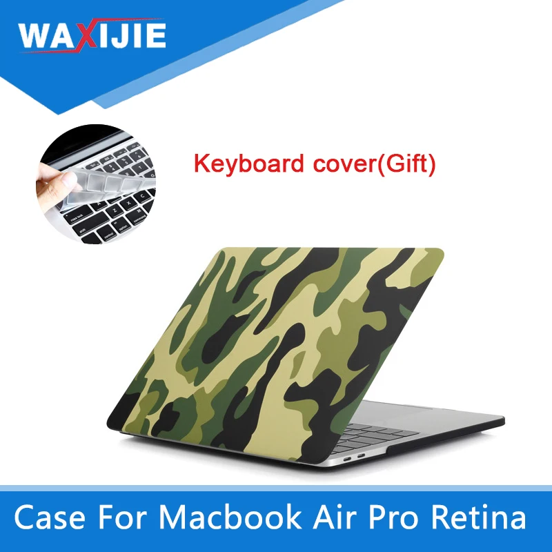 Чехол для ноутбука с камуфляжным рисунком для MacBook Air 13 A1466 Pro retina 11 12 13 15 Touch Bar Shell для MacBook крышка+ крышка клавиатуры