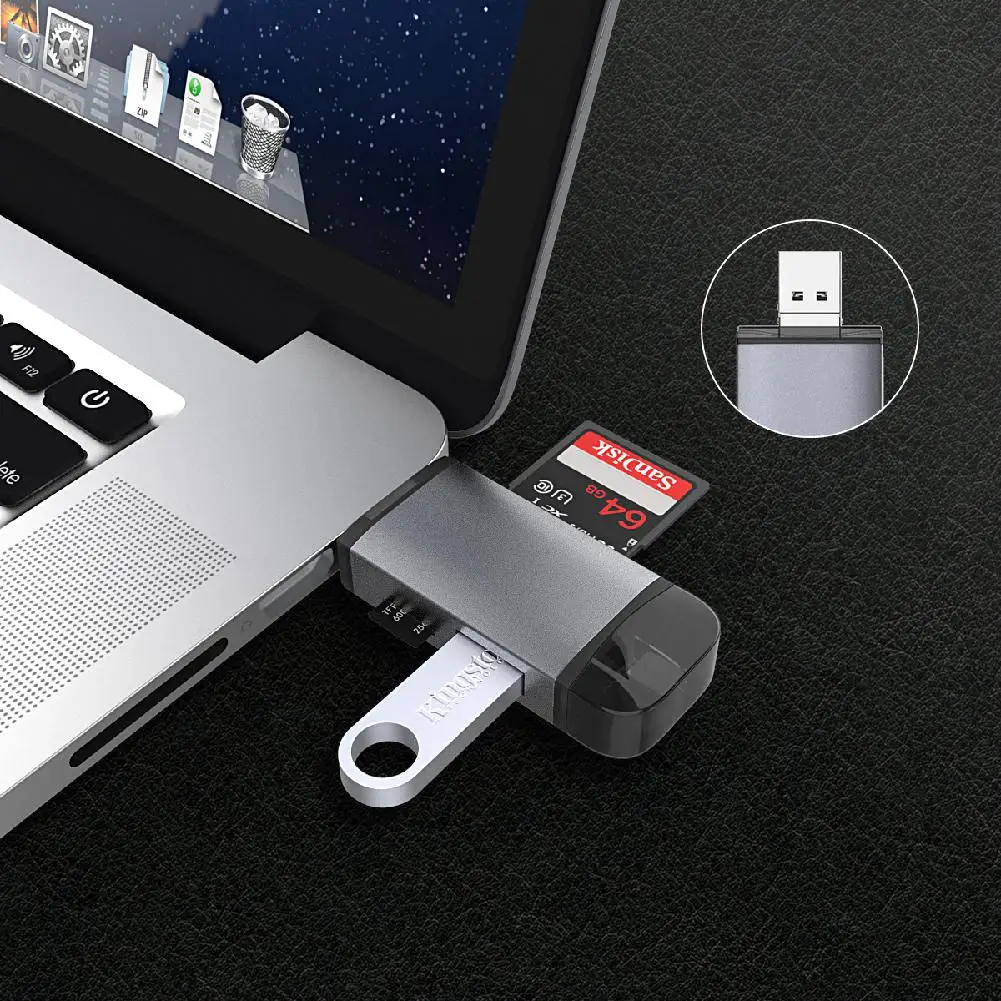 6 в 1 type-c OTG считыватель карт памяти адаптер SD/TF/с USB для компьютера/VISTA/Mac10.4.6 samsung телефон