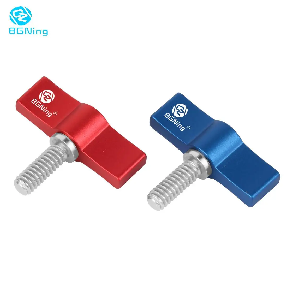 BGNing Aluminum Knob Screw Adapter 1/4 17mm Screw Length Rail Rod Slider Clamp Locking L Shape/T Shape Wrench Clamp Screws