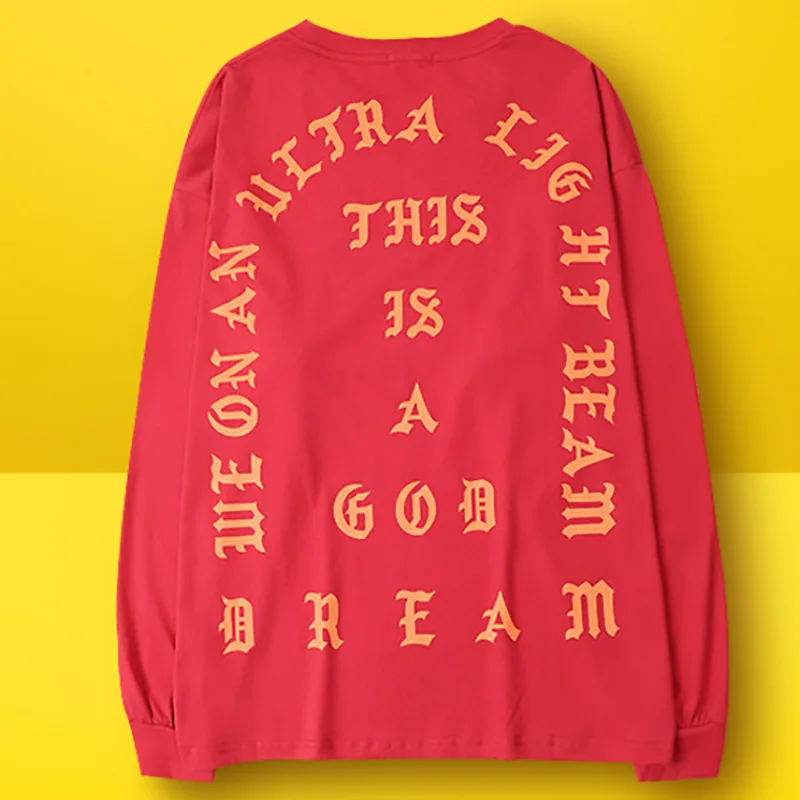 Kanye I Feel like Pablo Big Talker Кокосовая футболка с длинными рукавами High Street Biber мужская Толстовка