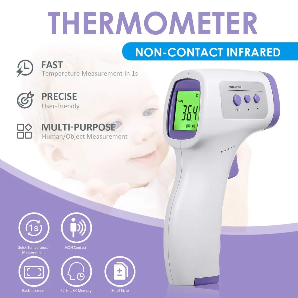 Digital Infrared Phone Termometer Non-Contact Laser Forehead Thermometer For Adult and Baby Home Office Healthcare