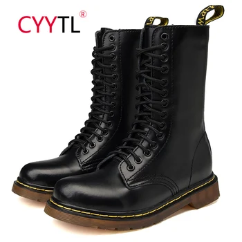 

CYYTL Winter Mens Snow Boots Waterproof Men's Anti-Slip Warm Fur Winter Boots Lace-up Leather Shoes for Outdoor Indoor Botas