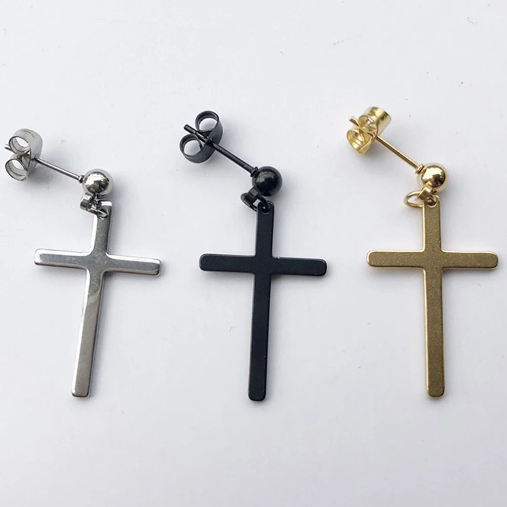 

Fashion Details Sliver Gold Color Cross Upper Ear Cartilage Piercing Drop Earring Women's Attractive Jewelry Gift kolczyk