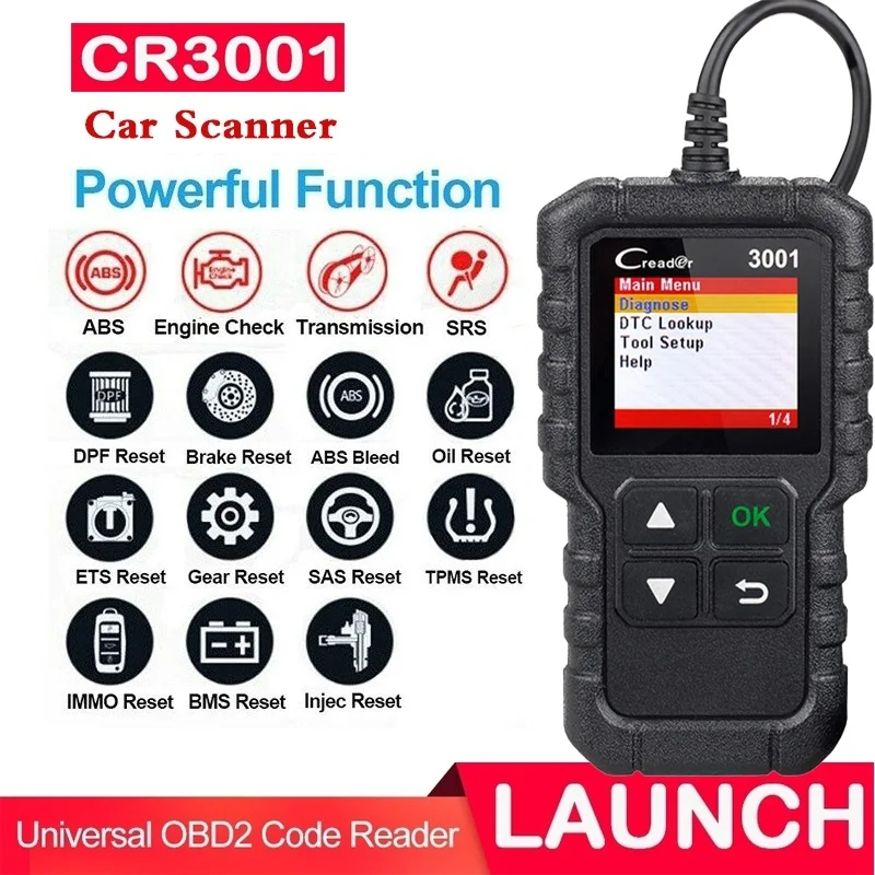 

CR3001 Full OBD2 Scanner OBD 2 Engine Code Reader Creader 3001 Car Diagnostic tool PK CR319 AD310 ELM327 Scan tool