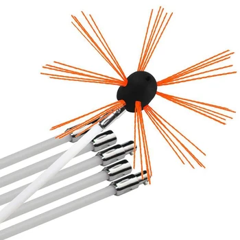 

FGHGF Chimney Brush-Electrical Drill Drive ing Cleaning Tool Kits with Reinforced Nylon Flexible Rods 8M