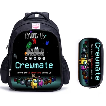 

16 Inch Children Game Among Us Children School Bags Orthopedic Backpack Kids Boys Girls Mochila Infantil Cartoon Bags