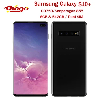 

Samsung Galaxy S10+ S10 Plus G9750 512G Dual SIM Unlocked Mobile Phone Snapdragon 855 Octa Core 6.4" 16MP&Dual 12MP 8GB&512GB