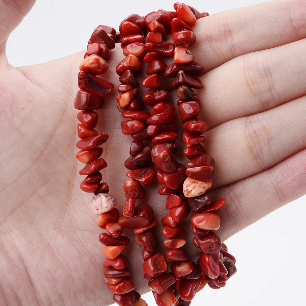 Real Natural Branch Red Coral Jewelry Making Gemstone Spacer Beads 10 Pcs 
