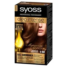 Краска «Мерцание золота» Oleo intense Syoss, 4-60 Золотистый каштановый