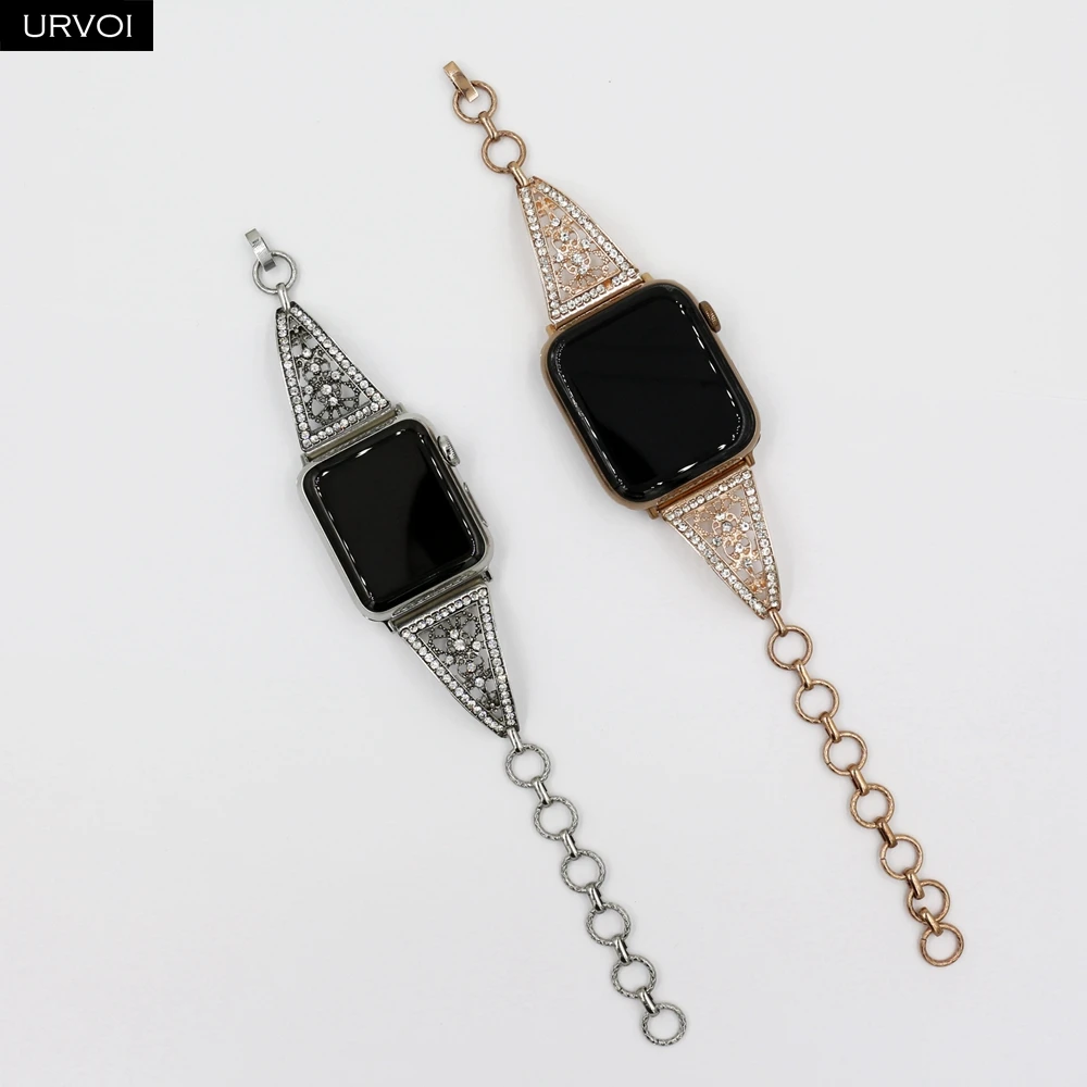Манжета URVOI для Apple Watch ремешок из нержавеющей стали iWatch модный на запястье