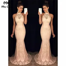 Элегантное кружевное платье русалки для выпускного вечера, длинное платье с кружевной аппликацией, платье для выпускного вечера