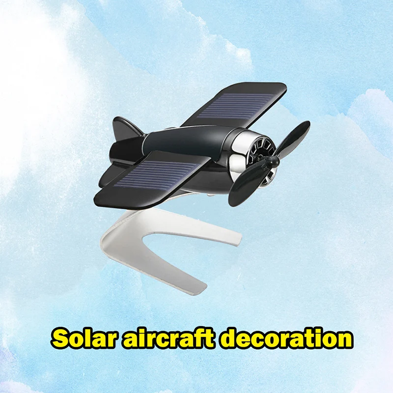 Car Decoration Airplane Non-slip Solar Energy Rotate Automobile Dashboard Aircraft Model I88 | Дом и сад