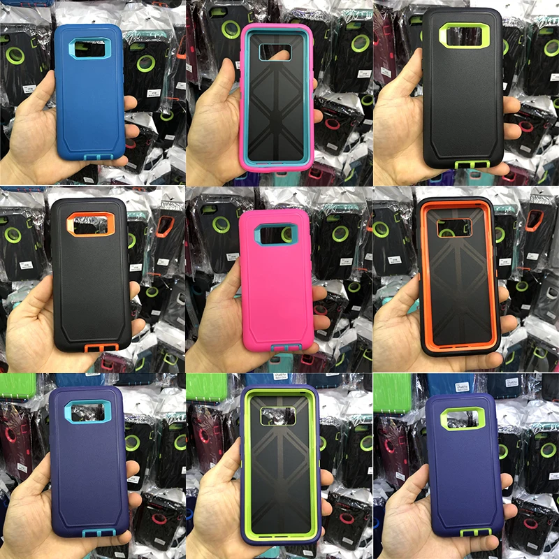 Custodia 3 In 1 Serie Armor Per Samsung Galaxy S20 S9 S10 Plus S10E Cover Hybrid Heavy Shock Proof Aqua Case Coque