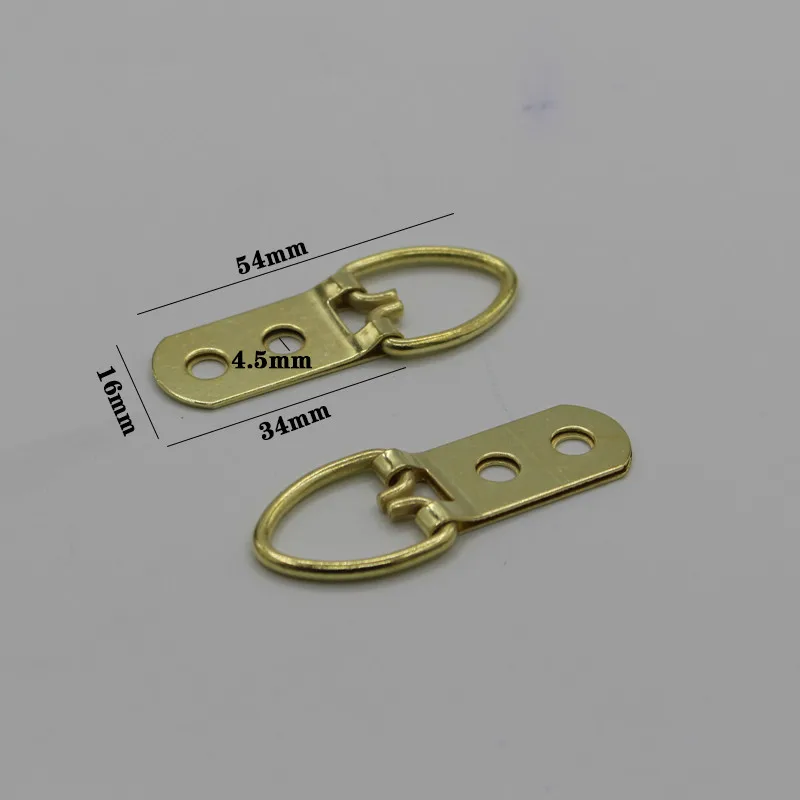 100 Pcs Small D Ring Holzrahmen Kleiderbügel mit Schrauben für Bilderrahmen 