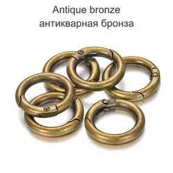 5pcs Metal Spring Clasps for Keychains, Bags, and Jewelry Making (Antique bronze)