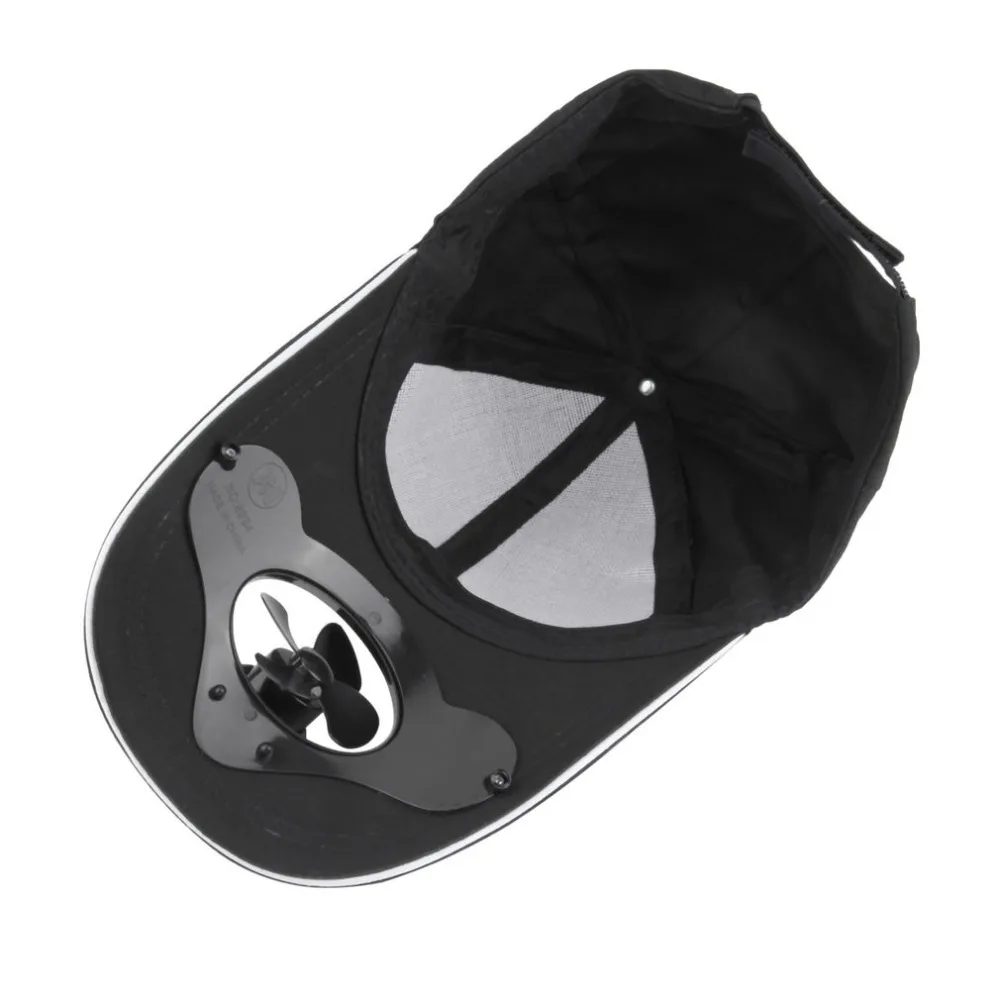 Fishing Summer Sport Outdoor Hat Cap With Solar Sun Power Cool Fan For Cycling Energy Save No Batteries Required