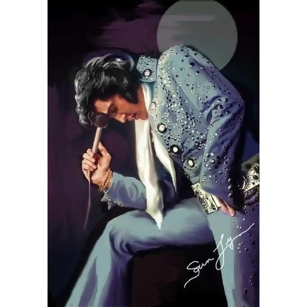 Алмазная живопись 5d сделай сам Elvis Presley гитара полная квадратная/Круглая Мозаика