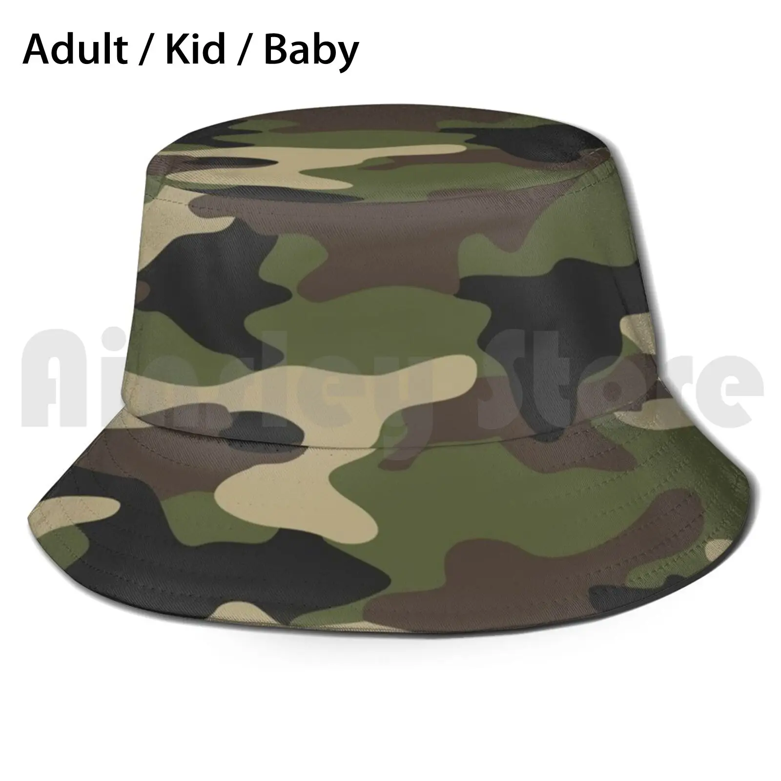 Camo Bucket Hat Adult Kid Baby Beach Sun Hats Camouflage Camouflage