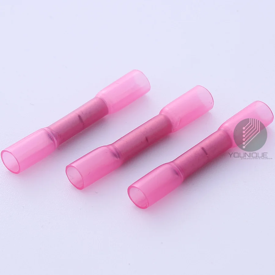 BHT1.25 красный 0,5-1,5 мм2, 22-18 AWG бесшовный бочонок и медный базовый материал термоусадочные изоляционные стыковые соединители