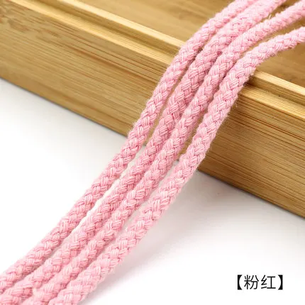 5mm Cotton Rope Craft Decorative Twisted Cord Rope for Handmade Decoration DIY Lanyard Ficelles Couleurs Thread Cord 5yards