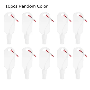 

10 Pcs/Set 50ml Empty Refillable Bottle With Key Ring Travel Containers Small Clear Plastic Perfume Hand Sanitizer Sprayers